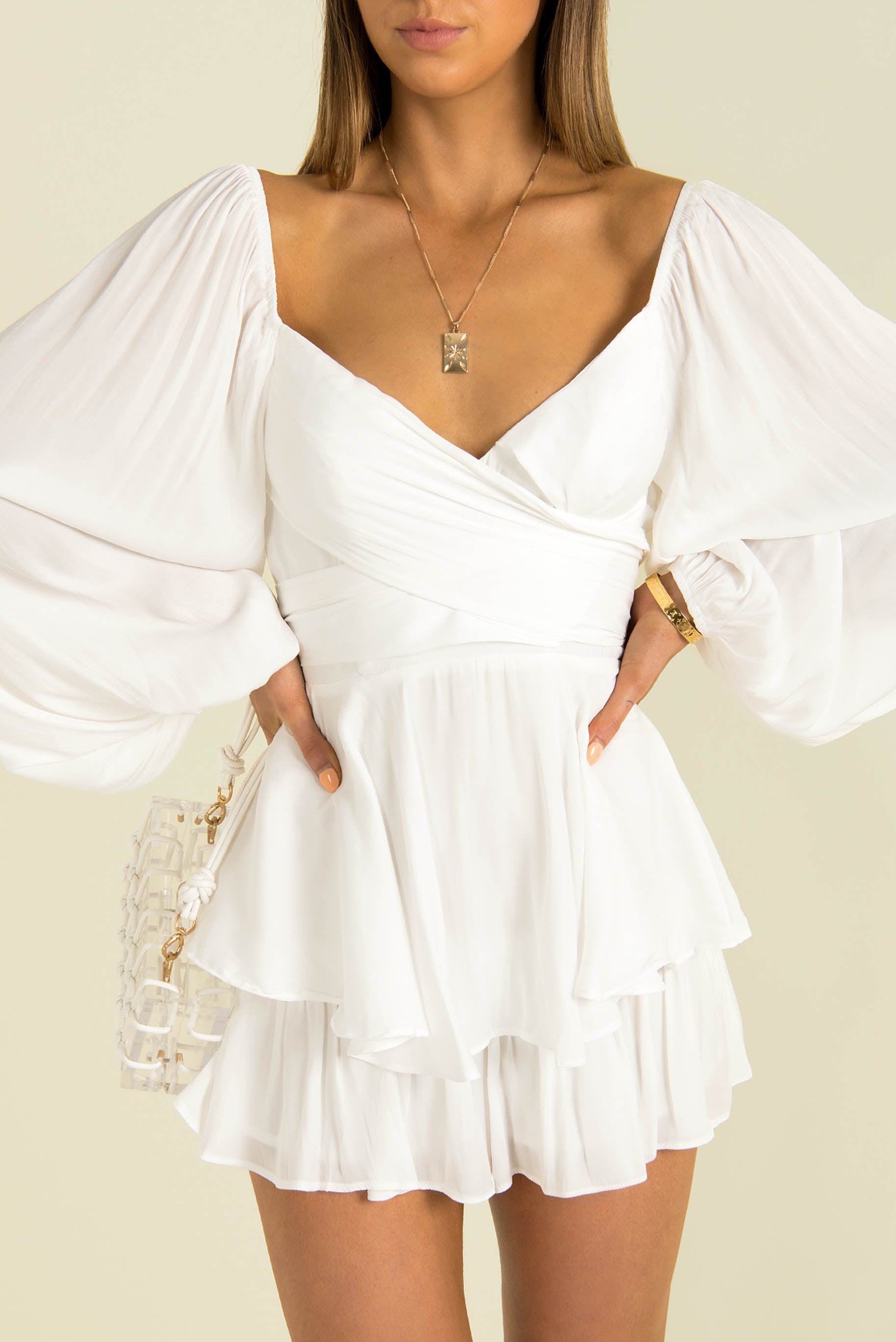 Nila Playsuit / White