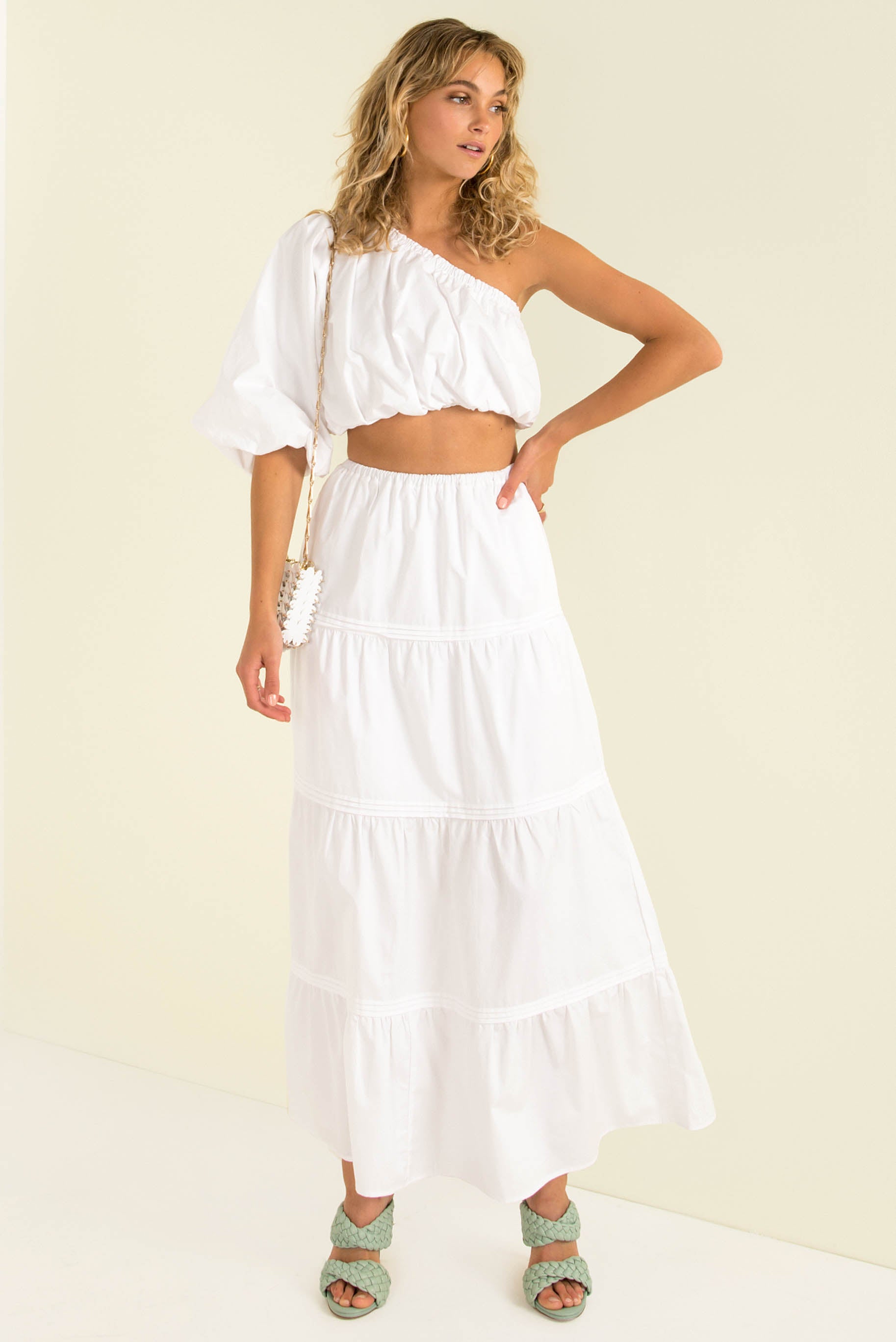 Matilda Maxi Skirt / White
