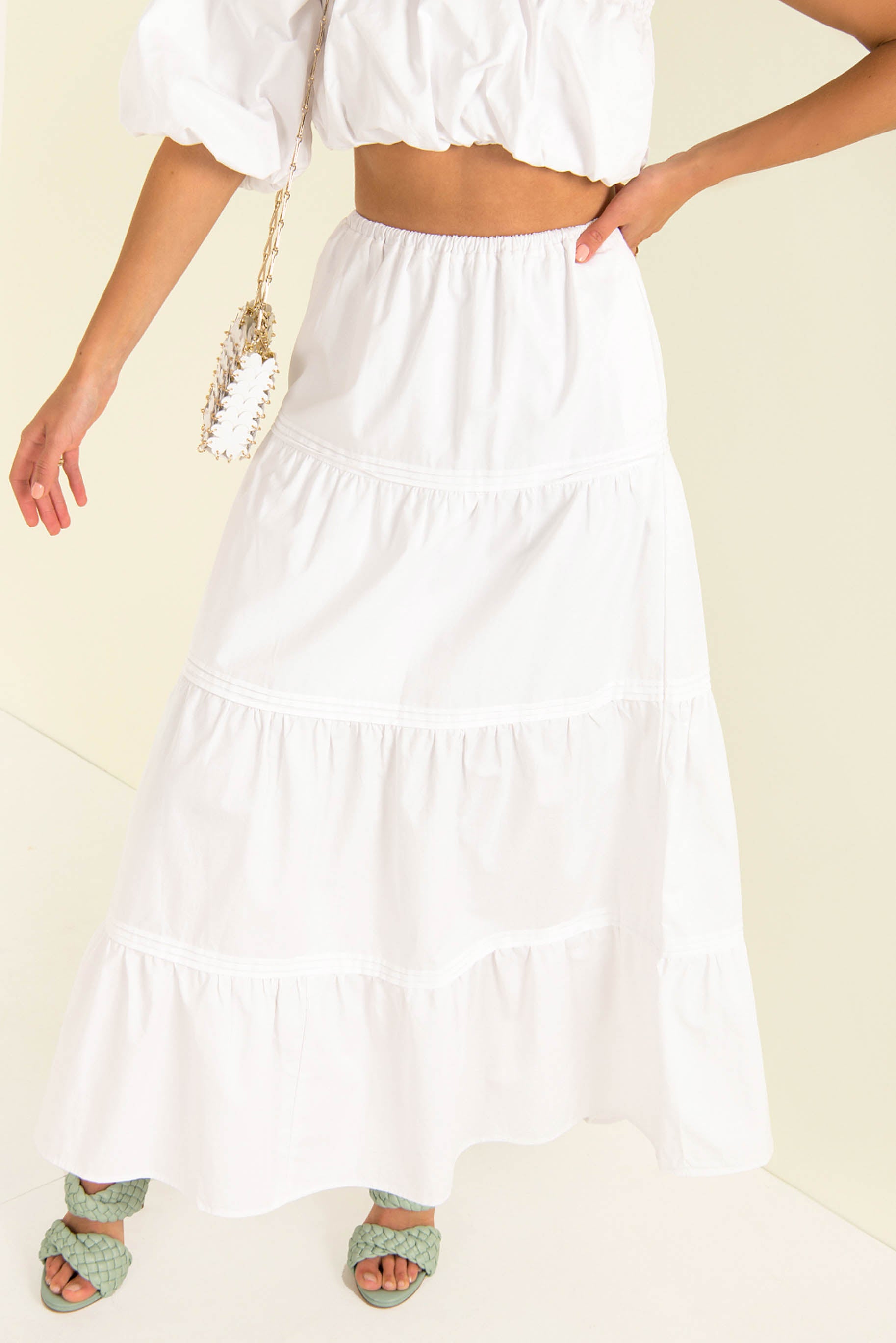 Matilda Maxi Skirt / White