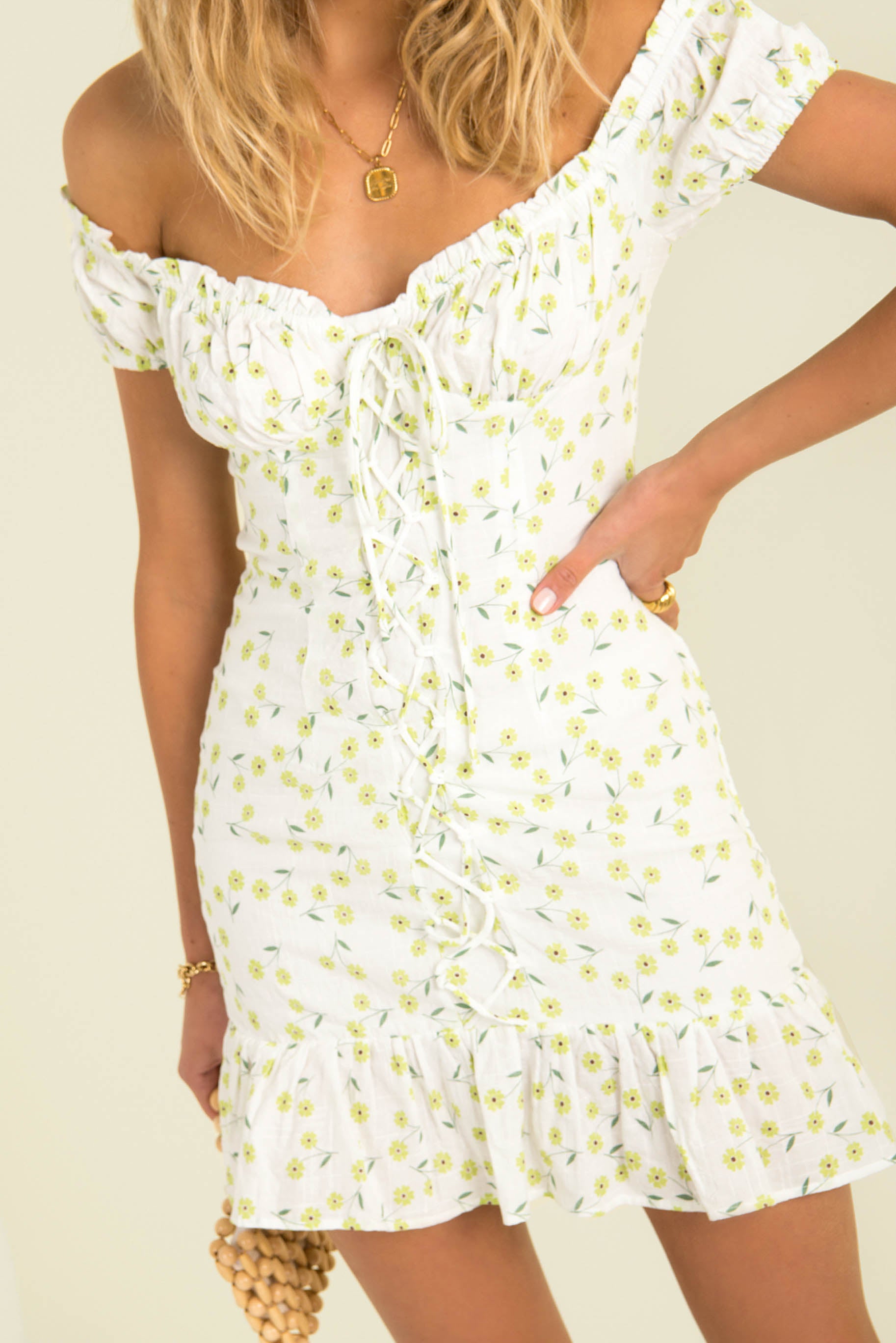 Monroe Dress / Green Floral