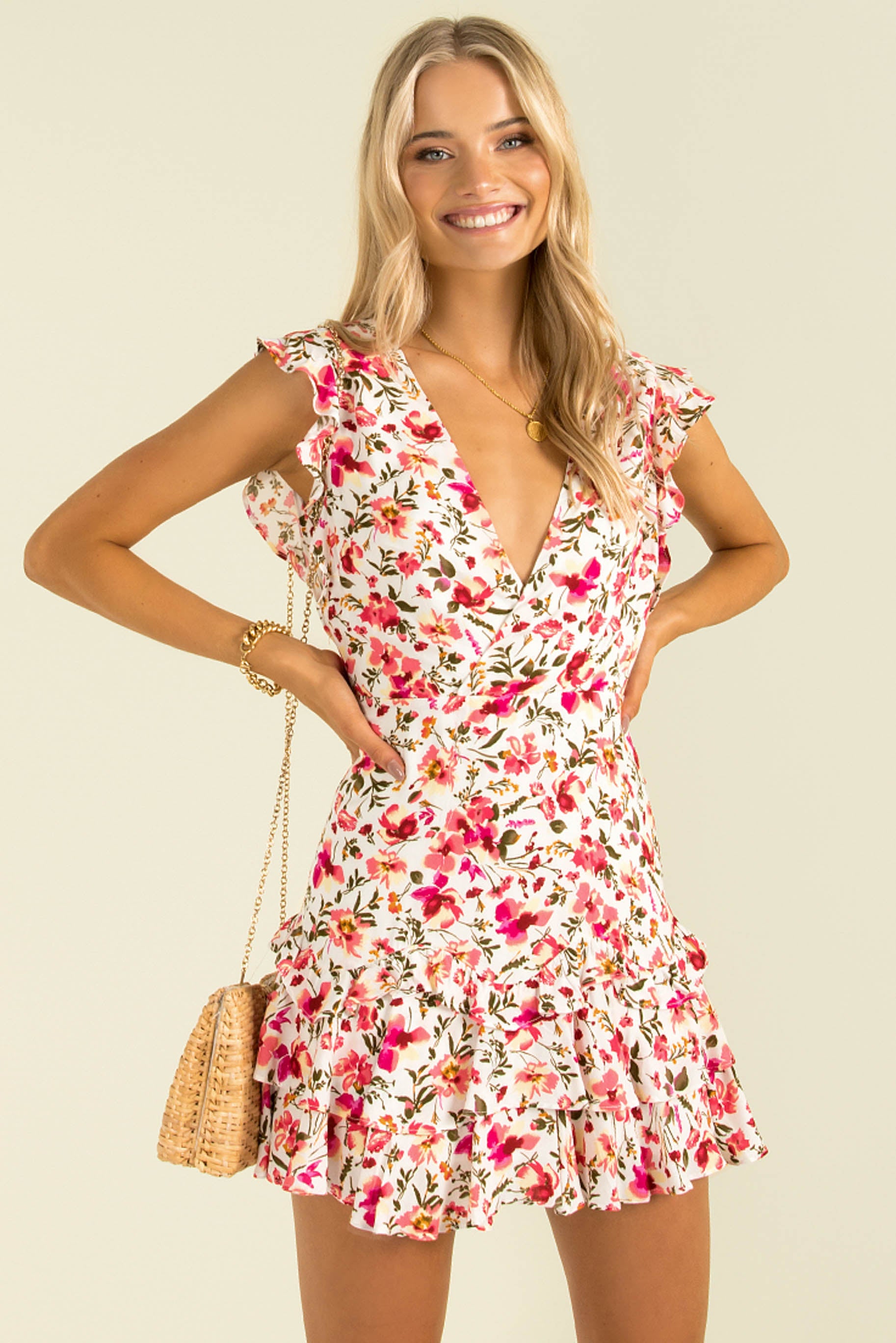 Libby Dress / Pink Floral