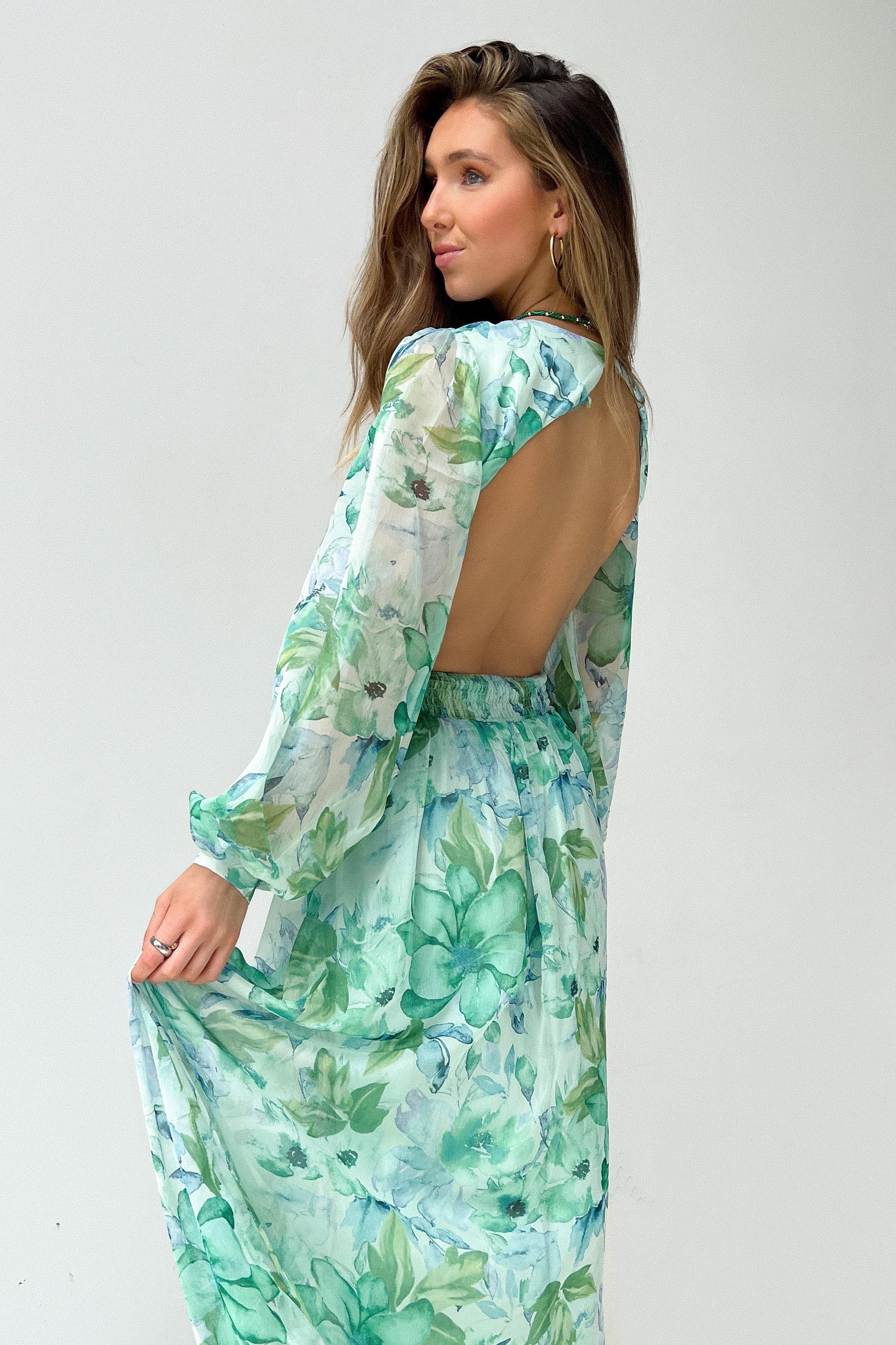 Caprice Dress / Green Lily